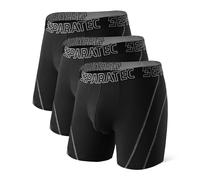 Separatec Mutande Boxer Uomo Doppia Tasca Indipendente Elastico Boxers Lunghi bambù Traspirante Morbido 35mm Cintura Senza Cuciture Intimo Pantaloncini Multipack