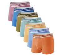 Separatec Pacco da 7 Boxer da Uomo Multicolori Traspiranti Morbido Cotone Intimo Uomo con Doppia Custodia di Sostegno