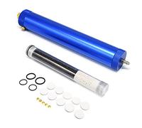 Separatore ad olio per acqua, PCP Air Compressor Pump 4500Psi High Pressure Air Filter Diving Separator L300 mm OD50 mm con connettore rapido femmina da 8 mm e maschio (blue)