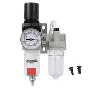 Separatore aria-olio-acqua Unità doppia Corpo in lega di alluminio Coppa in ferro Coperchio protettivo Manometro