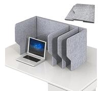 Separatore da Scrivania Tre Lati, Pannelli Fonoassorbenti 60cm/80cm/100cm | Divisorio Acustico Grigio, Cubicle Panel Di Protezione Da Colpi Di Tosse, Saliva E Starnuti(80cm-32inch)