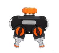 Separatore d'acqua a 2 vie per tubo da giardino con controllo del flusso regolabile e corpo in lega di alluminio ABS TPR di lunga durata