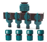 Separatore d'acqua a quattro vie a connessione rapida progettato per irrigazione da giardino con raccordi a connessione rapida a 4 canali (4 percorsi+3/4)