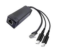 Separatore di alimentazione dati PoE Splitter Adattatore Tipo-C, 12V 1000M | Uscite il collegamento Ethernet RJ45 per la semplificazione del cavo del punto di accesso della macchina fotografica