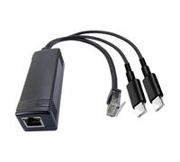 Separatore di alimentazione dati PoE Splitter Adattatore Tipo-C, 12V 100M | Uscite il collegamento Ethernet RJ45 per la semplificazione del cavo del punto di accesso della macchina fotografica