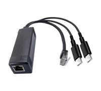 Separatore di alimentazione dati PoE Splitter adattatore Tipo-C, 5V 100M | Uscite il collegamento Ethernet RJ45 per la semplificazione del cavo del punto di accesso della macchina fotografica