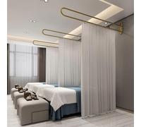 Separatore di area moderno Tende divisorie per schermi Binario di supporto in metallo, divisorio a forma di U, sistema sospensione a forma di U cliniche Ospedali Saloni di bellezza,D'oro,200CM