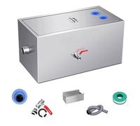 Separatore Di Grassi Commerciale con Ingresso Superiore, Intercettore in Acciaio Inossidabile, Separatore Di Acqua e Olio per Acque Reflue Sottolavello per Ristoranti, Bar, Cucine/80*40*40Cm/31*16*16I