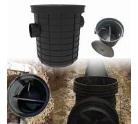 Separatore di grassi, separatore di olio e acqua per acque reflue per ristoranti, separatore di grassi in PP sottolavello per ristoranti, bar, mense, fabbriche, cucine(Dia 7.5cm,45x43cm)