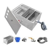 Separatore di grassi, Trappola for grasso Separatore di acqua for olio Intercettore ingresso in acciaio inossidabile Dimensioni multiple