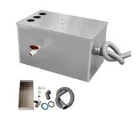 Separatore di Grasso Commerciale, Ingresso Superiore Separatore in Acciaio Inossidabile, Trappola per Grasso Sottolavello per Mensa del Ristorante, 60 * 40 * 30cm/24 * 16 * 12in
