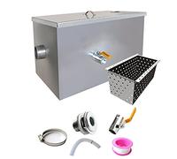 Separatore di Grasso Commerciale, Separatore di Grasso in Acciaio Inossidabile Separatore di Olio-Acqua di Acque Reflue con Cestello Filtrante Rimovibile per Ristorante, Bar, Cucina Domestica