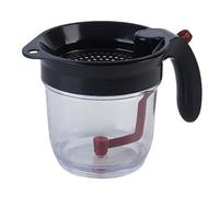 Separatore di grasso da cucina, filtro per olio, misurino trasparente con rilascio inferiore, schiumarola per cucinare, resistente al calore per salse e zuppe, separatore di grassi