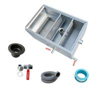 Separatore di grasso da cucina, trappola per grasso commerciale in acciaio inossidabile per sottolavello da cucina, separatore olio-acqua per cucina di casa e ristorante/40 * 25 * 23 cm/16 * 10 * 9