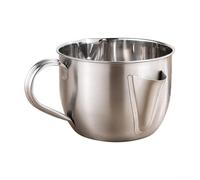 Separatore di grasso in acciaio inossidabile con struttura di separazione dell'olio integrata, capacità 1000 ml, per salsa di brodo di salsa di salsa con spazzola per la pulizia del coperchio della