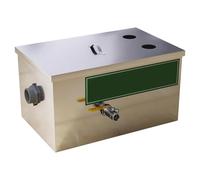 Separatore di Grasso in Acciaio Inox per lavello da Cucina - Separatore di grassaratore di Grasso Professionale con 2 ingressi Superiori, Ideale per ristoranti, Bar e fabbriche (40x30x30 cm)