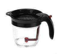 Separatore di grasso per 4 tazze, senza sforzo, per cucinare in modo più sano, olio e zuppe, brocca per sugo