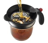 Separatore di grasso per salsa - 6,69 X 5,91 pollici Colini per grigi | Brocca in acciaio inossidabile in silicone, 1 l, colino per gassi, separatore di grasso per salsa per chef di cucina