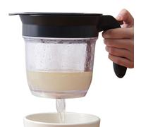 Separatore di grasso per salsa - Strumento per filtrare l'olio dal basso | Schiumatore per grasso con | Misurino trasparente resistente al calore per brodo, zuppe, stufato, brodo, strumento per