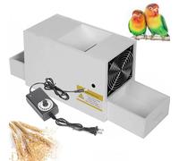 Separatore di Gusci per Mangime per Uccelli con Doppio Cassetto, Macchina Elettrica per Soffiare Grano per Pappagalli con velocità Regolabile, Pulitore di Semi per Uccelli per Miglio, Cereali
