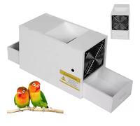 Separatore di Gusci Soffiati per Mangime per Uccelli - Macchina per Soffiare Cereali per Mangime per Uccelli con 2 Cassetti - Velocità Regolabile - Doppi Ventilatori Ad Alta Potenza