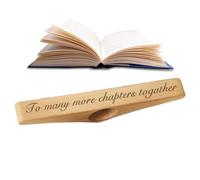 Separatore di pagine, strumento di lettura in legno fatto a mano, libro, strumento di aiuto per lo studio, regalo letterario per gli appassionati di topi di biblioteca, piccolo compatto, design liscio