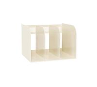 Separatore di riviste in plastica, Cartella portadocumenti da scrivania a 3 scomparti, porta riviste e organizer multicolore(White)