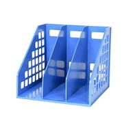 Separatore di riviste in plastica, Portariviste pieghevole verticale a 3 scomparti, organizer da scrivania for ufficio domestico(A)