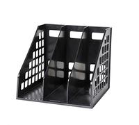 Separatore di riviste in plastica, Portariviste pieghevole verticale a 3 scomparti, organizer da scrivania for ufficio domestico(B)