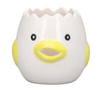 Separatore di tuorlo d' Filtro liquido in ceramica per uova Strumento efficiente per separare il tuorlo d' per la cottura domestica in materiale ceramico 6,5 x 7 cm (Gialla)