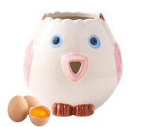 Separatore di tuorlo, divisore in ceramica a forma di pollo per albume d', pratico filtro per uova piccole per uso domestico, estrattore per uova, serbatoio di stoccaggio per cucina