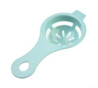 Separatore di tuorlo d'uovo per cuocere gli utensili da cucina, setaccio, accessorio essenziale, colino in plastica, manico lungo, lavabile in lavastoviglie, lunghezza 13 cm, diametro 6 cm (verde)