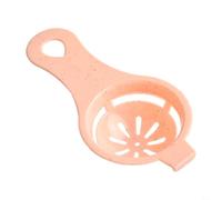 Separatore di tuorlo d'uovo per cuocere gli utensili da cucina, setaccio, accessorio essenziale, colino in plastica, manico lungo, lavabile in lavastoviglie, lunghezza 13 cm, diametro 6 cm (rosa)