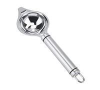 Separatore di tuorlo in acciaio inossidabile Filtro per uova Antiruggine Utensile da durevole per separare albume e tuorlo Facile da usare e conservare Argento 8,85 pollici