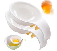 Separatore di uova da 2 pezzi, separatore di tuorlo d'uovo in plastica, separatore di albumi d'uovo a forma di canestro da basket con manico, estrattore di setaccio per uova, gadget da cucina, separat