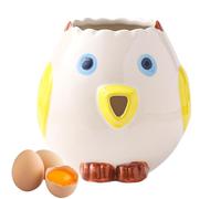 Separatore Di Uova In Ceramica - Simpatico Strumento Per Dividere Il Tuorlo D' Di Gallina | Pratico Filtro Da Cucina Per Albume Con Contenitore, Gadget Per Utensili Da Cucina Per Dolci Dome