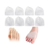 Separatore dita in silicone, separatori dita in gel traspiranti e morbidi, cuscinetti for la pianta del piede, separatori dita corretti for piedi for dita sovrapposte, dita a martello, dita storte for