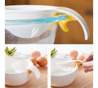 Separatore for di uova compatto con clip per ciotola integrata per conservazione