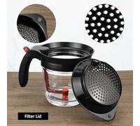 Separatore Grasso Plastica 4 Tazze con Segni di Misurazione per Controllo Porzio