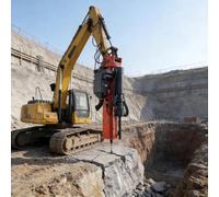 Separatore idraulico integrato per escavatori | L'attacco dell'escavatore combina le funzioni di spaccatura della perforazione per la roccia dura, il granito
