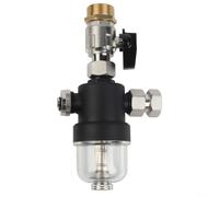 Separatore magnetico per caldaia e riscaldamento a pavimento, DN20/DN25 con filtro in acciaio Ed, montaggio a parete per rimuovere ruggine e calcare nei sistemi HVAC (DN25)