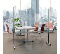 Separatore paravento per spazi ristorante, bar da terra con Ruote 150 cm in plexiglass 150xh150 cm - spessore 5 mm per attività commerciali , uffici che necessitano di protezione