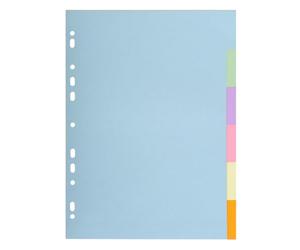 SEPARATORE Pastel A4 6 tasti in CARTONCINO 170gr 1606E Forever Exacompta