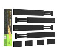 Separatore per cassetti regolabile in bambù (43-56 cm) organizer per cassetti a