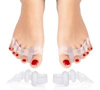Separatore per dita in silicone per tutte le dita dei piedi [8x], correzione alluce valgo 4 paia, separatore per dita in gel morbido, 0% BPA, misura universale