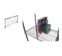 Separatore per Libri verticale 35 cm per scaffalatura archimede, si fissa al ripiano cromo