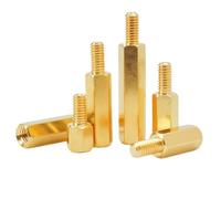 Separatore per scheda madre in ottone esagonale maschio femmina M2.5 M3 M4, filettatura 6 mm, perno telaio, pilastro filettato, distanziatore colonna PCB, vite(26mm (10pcs),M2.5 (thread 6mm))