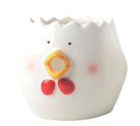 Separatore per uova - Divisore per uova in ceramica, filtro bianco tuorlo d'uovo, grazioso design a forma di pulcino, setaccio per uova crude, piccolo filtro per uova domestiche piccolo filtro per