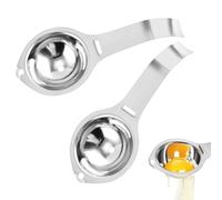 Separatore per uova in acciaio inox con manico allungato, separatore per tuorli e proteine per una separazione precisa, pratico accessorio da cucina e da forno per cucinare e cuocere