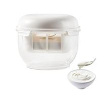 Separatore per yogurt, 20,5 x 16 cm, trasparente, riutilizzabile, gadget da cucina multifunzione per yogurt fatto in casa, latte di soia, formaggio, spremitura e filtraggio del siero di latte
